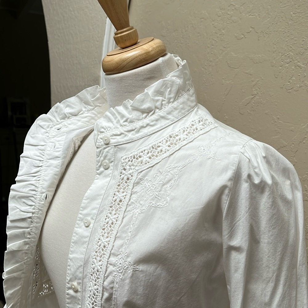 Sézane Ulysse Shirt in Ecru, size 40 (US8), NWT - Picture 8 of 16